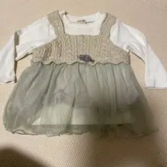 petit main ミントグリーン ワンピース 80