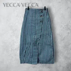【YECCA VECCA】　ストライプ柄　ロングスカート　フロントボタン　Fのサムネイル