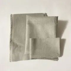 チェックアンドストライプ　フレンチコーデュロイ 太うね（ソイラテ）はぎれ