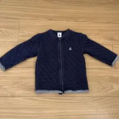 プチバトー　24m/86cm ネイビー キルティング アウター