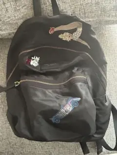 MARC JACOBS スパンコールアート ブラックリュック