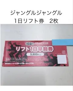 2026年最新】ジャングルジャングルリフト券の人気アイテム - メルカリ