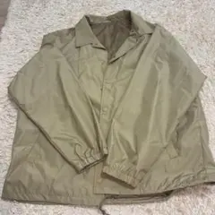 GU ウインドプルーフ カラー コーチジャケット ベージュ 防風 撥水