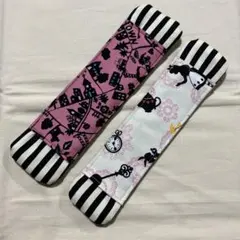 水筒紐カバー　アリス　ピンク　お花　ストライプのサムネイル