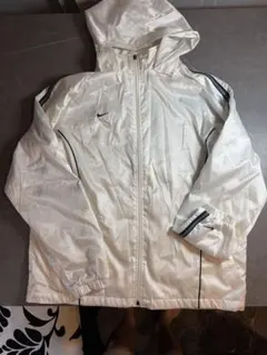 00s NIKE 나일론 재킷 XXL 화이트 스 워시 자수 로고 y2k