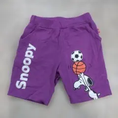 スヌーピー　ベビードール　紫　ハーフパンツ