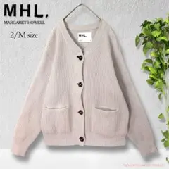 【MHL.】マーガレットハウエルROUGH COTTONカーディガン ベージュ