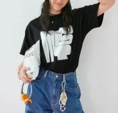 MS LOGO TSHIRT ミラーストークロゴティーシャツ　ブラック×シルバー