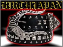 送料込⚡️ヤンキー ヤクザ オラオラ スタッズベルト✨メンズ 黒 派手