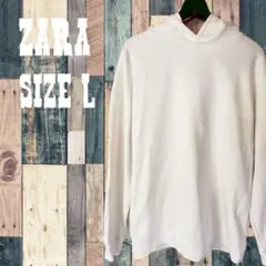 ZARA ホワイト Ｙ２Ｋ　フード付きパーカー サイズL