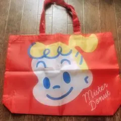匿名　ミスド50周年 オサムグッズ エコバッグ 赤　OSAMUGOODS