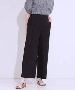 新品　シューラルー　ストレッチワイドパンツ