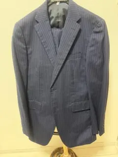 ノンブランド ネイビー ストライプ ビジネススーツ AB6