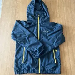 mont-bell キッズウインドブレーカー　 140 ダークグリーン　裏地あり