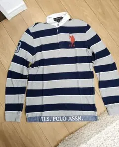 U.S. POLO ASSN. ラガーシャツ ボーダー Sのサムネイル