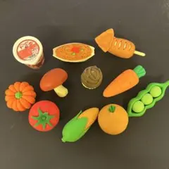 平成レトロ・フルーツと野菜の消しゴムセット - メルカリ