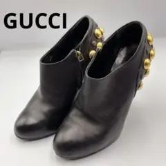 希少⭐️GUCCI グッチ　アンクルブーツ　ゴールドスタッズ　サイズ36 1/2のサムネイル
