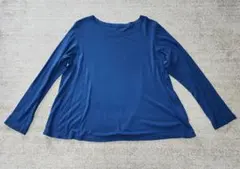 慈雨 センソユニコ グレー 変形 長袖Tシャツ グラフィックプリント