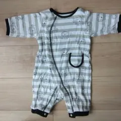 ベビーストライプ柄ライオンロンパース 70センチ