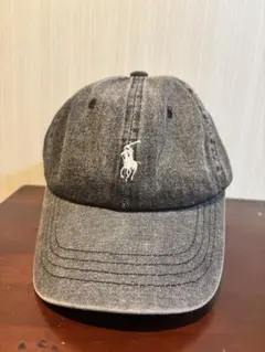 【試着のみ】POLO RALPH LAUREN ダークグレー デニムキャップ