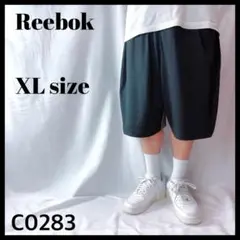 Reebok リーボック 切替 バイカラー ハーフパンツ グレー 黒 メンズXLのサムネイル