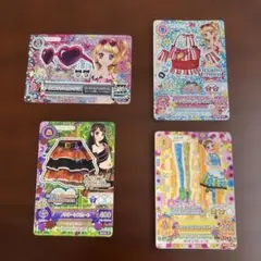 アイカツ カード サマー&スプリングコレクション 4枚セット あかり 蘭 おとめ