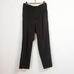 JUNRED ジュンレッド 2タック テーパードパンツ 黒 M きれいめ