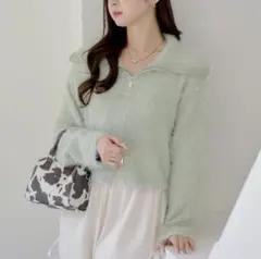 シャギーZIPカーディガン