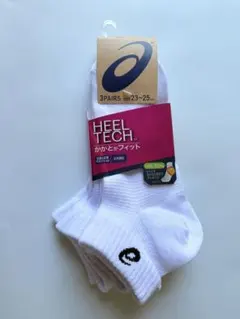 asics HEEL TECH アシックス　ソックス 3足組 23-25cm 白のサムネイル