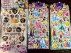 公*佐様 【海外正規品】　ディズニー　プリンセス　　立体シール　3枚セット