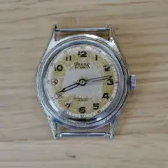1960年代頃】エニカ スイス製 ミリタリー調 赤秒針 ヴィンテージ手巻き