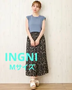 美品　INGNI(イング) 花柄プリーツ／スカート　Mサイズ