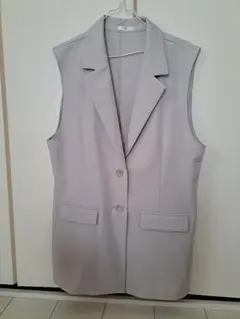 GLACIER ライトグレー ノースリーブジャケット