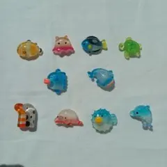 良品！海の生き物 立体デコレーションシール 10個セット