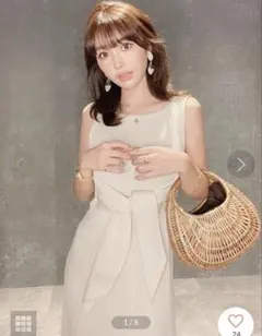 eimyistoire フロントリボンボートネックワンピース