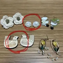 ナチュラル系 ピアスセット