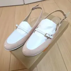 ペダラレディー2E.2cmヒールピンク (エナメル)×オフホワイト25 0のサムネイル