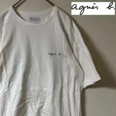 agnes b.（アニエスベー）ロゴ プリントtシャツ/ホワイト