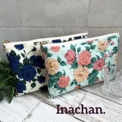 ⭐️輸入リバティ生地使用⭐️ハンドメイド miniフラットシングルポーチ