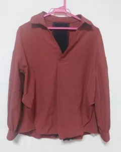 CECIL McBEE セシルマクビー Vネックブラウス プリーツ M