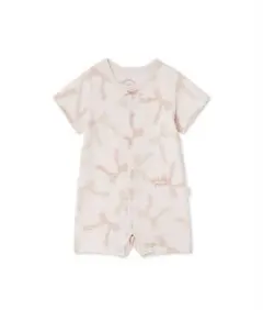 【BABY】半袖ロンパース　ジェラートピケ