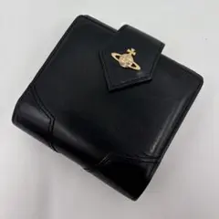 未使用 Vivienne Westwood 折財布 黒 シンプル がま口 人気 Vivienne Westwood ヴィヴィアンウエストウッド 財布 レディース