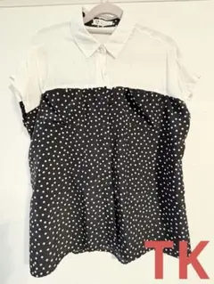 TK MIXPICE 半袖ポロシャツ ドット柄