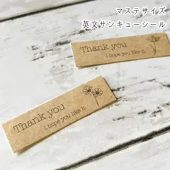 マステサイズ 英文サンキューシール ⚘*.