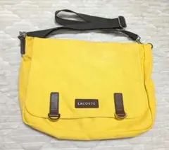 LACOSTE イエロー メッセンジャーバッグ　難あり