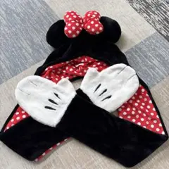 ディズニーランド　マフラー手袋　マフラーキャップ　ミニー　美品