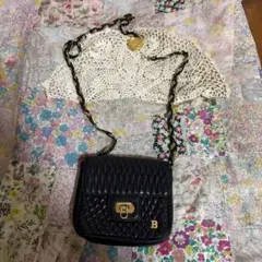 BALLY 黒 レザー ショルダーバッグ ポシェット　バリー