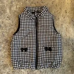 キッズ　チェック柄ダウンベスト 130cm