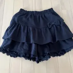 kp ニットプランナー フリル　キュロット 黒　150 140〜