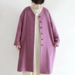 Samansa Mos2 ウール混 ロングコート